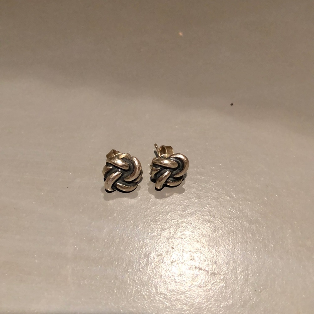 Sterling Silver James Avery Knot Earrings